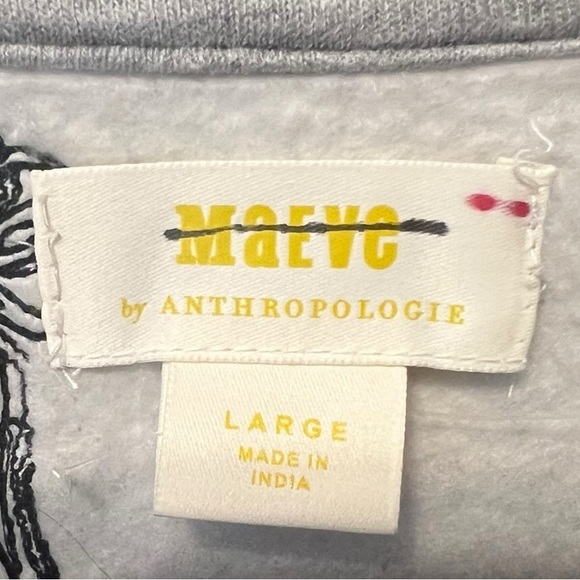 Maeve by Anthropologie Bow Print Puff Sleeve Sweatshirt – Size Large - Picture 4 of 6